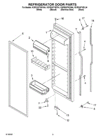 06 - Refrigerator Door Parts parts for Kitchenaid Refrigerator KSRD22FKWH04 from AppliancePartsPros.com