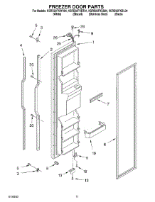 07 - Freezer Door Parts parts for Kitchenaid Refrigerator KSRD22FKWH04 from AppliancePartsPros.com