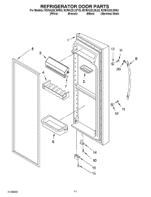 07 - Refrigerator Door Parts parts for Kitchenaid Refrigerator KSRA22ILBL03 from AppliancePartsPros.com
