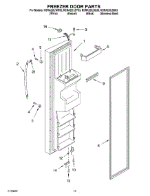 08 - Freezer Door Parts parts for Kitchenaid Refrigerator KSRA22ILBL03 from AppliancePartsPros.com