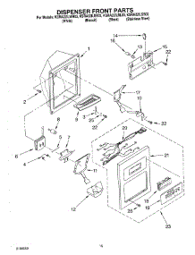 09 - Dispenser Front Parts parts for Kitchenaid Refrigerator KSRA22ILBL03 from AppliancePartsPros.com