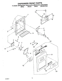 09 - Dispenser Front Parts parts for Kitchenaid Refrigerator KSRK22ILSS03 from AppliancePartsPros.com