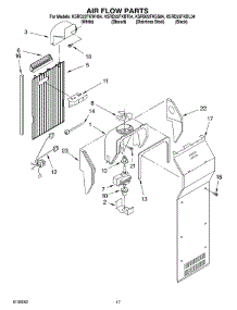 10 - Air Flow Parts parts for Kitchenaid Refrigerator KSRD22FKWH04 from AppliancePartsPros.com