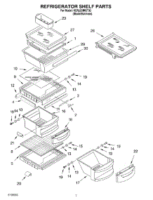05 - Refrigerator Shelf Parts parts for Kitchenaid Refrigerator KSRJ22IMST00 from AppliancePartsPros.com