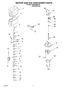 06 - Motor And Ice Container Parts parts for Kitchenaid Refrigerator KSRJ22IMST00 from AppliancePartsPros.com