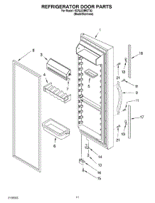 07 - Refrigerator Door Parts parts for Kitchenaid Refrigerator KSRJ22IMST00 from AppliancePartsPros.com