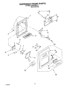 09 - Dispenser Front Parts parts for Kitchenaid Refrigerator KSRJ22IMST00 from AppliancePartsPros.com