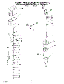 06 - Motor And Ice Container Parts parts for Kitchenaid Refrigerator KSRG22FKWH05 from AppliancePartsPros.com