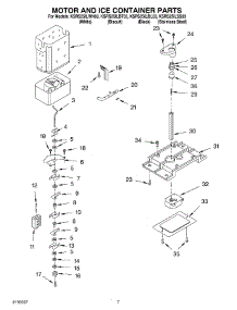 05 - Motor And Ice Container Parts parts for Kitchenaid Refrigerator KSRS25ILBT03 from AppliancePartsPros.com