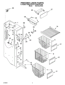 04 - Freezer Liner Parts parts for Kitchenaid Refrigerator KSRB25FKSS04 from AppliancePartsPros.com
