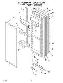 06 - Refrigerator Door Parts parts for Kitchenaid Refrigerator KSRB25FKSS04 from AppliancePartsPros.com