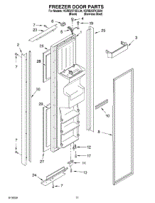 07 - Freezer Door Parts parts for Kitchenaid Refrigerator KSRB25FKSS04 from AppliancePartsPros.com