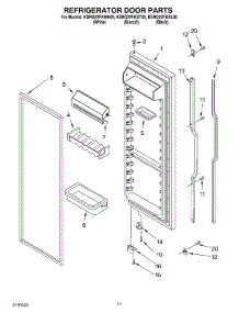 07 - Refrigerator Door Parts parts for Kitchenaid Refrigerator KSRG22FKBT05 from AppliancePartsPros.com
