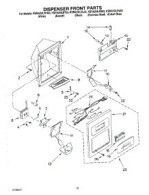 08 - Dispenser Front Parts parts for Kitchenaid Refrigerator KSRA25ILWH03 from AppliancePartsPros.com
