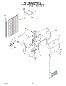 09 - Air Flow Parts parts for Kitchenaid Refrigerator KSRB25FKSS04 from AppliancePartsPros.com