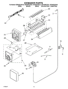 12 - Icemaker Parts, Parts Not Illustrated parts for Kitchenaid Refrigerator KSRA25ILWH03 from AppliancePartsPros.com