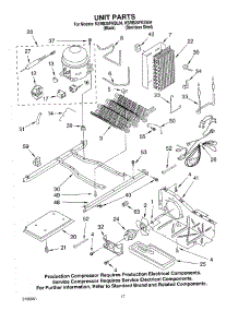 11 - Unit Parts parts for Kitchenaid Refrigerator KSRB25FKSS04 from AppliancePartsPros.com