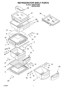 05 - Refrigerator Shelf Parts parts for Kitchenaid Refrigerator KSRG22FKSS05 from AppliancePartsPros.com