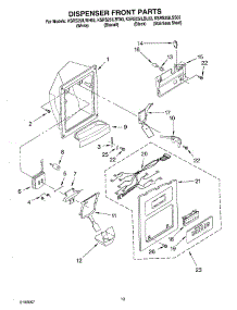 08 - Dispenser Front Parts parts for Kitchenaid Refrigerator KSRS25ILBL03 from AppliancePartsPros.com
