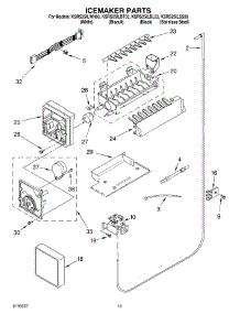 12 - Icemaker Parts, Parts Not Illustrated parts for Kitchenaid Refrigerator KSRS25ILBL03 from AppliancePartsPros.com