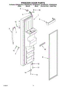 07 - Freezer Door Parts parts for Kitchenaid Refrigerator KSRA25ILBU03 from AppliancePartsPros.com