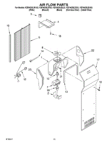 09 - Air Flow Parts parts for Kitchenaid Refrigerator KSRA25ILSS03 from AppliancePartsPros.com