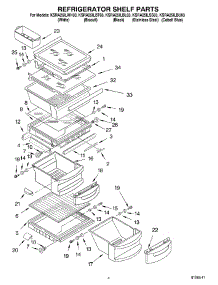 03 - Refrigerator Shelf Parts parts for Kitchenaid Refrigerator KSRA25ILBL03 from AppliancePartsPros.com