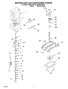 05 - Motor And Ice Container Parts parts for Kitchenaid Refrigerator KSRB25FKBL04 from AppliancePartsPros.com