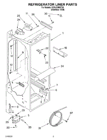 02 - Refrigerator Liner Parts parts for Kitchenaid Refrigerator KSRJ25IMST00 from AppliancePartsPros.com