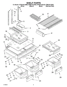 03 - Shelf Parts parts for Kitchenaid Refrigerator KTRS21KLSS00 from AppliancePartsPros.com