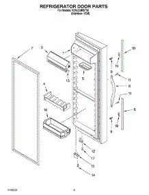 06 - Refrigerator Door Parts parts for Kitchenaid Refrigerator KSRJ25IMST00 from AppliancePartsPros.com