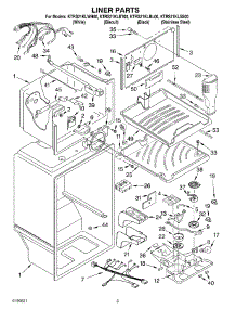 02 - Liner Parts parts for Kitchenaid Refrigerator KTRS21KLBT00 from AppliancePartsPros.com