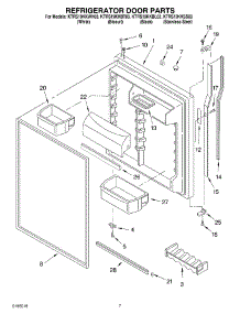 04 - Refrigerator Door Parts parts for Kitchenaid Refrigerator KTRS19KKBL03 from AppliancePartsPros.com
