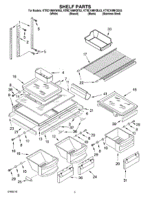 03 - Shelf Parts parts for Kitchenaid Refrigerator KTRC19MKBL03 from AppliancePartsPros.com
