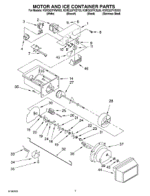 05 - Motor And Ice Container Parts parts for Kitchenaid Refrigerator KSRD25FKBL03 from AppliancePartsPros.com