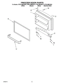 07 - Freezer Door Parts, Optional Parts parts for Kitchenaid Refrigerator KTRC19MKWH03 from AppliancePartsPros.com