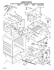 02 - Liner Parts parts for Kitchenaid Refrigerator KTRC19KKSS03 from AppliancePartsPros.com