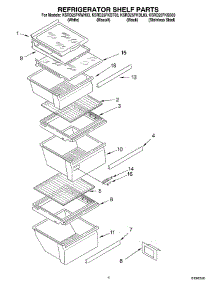03 - Refrigerator Shelf Parts parts for Kitchenaid Refrigerator KSRD25FKSS03 from AppliancePartsPros.com