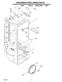 02 - Refrigerator Liner Parts parts for Kitchenaid Refrigerator KSRD22FKBL03 from AppliancePartsPros.com