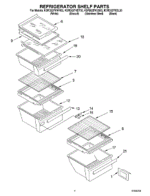 03 - Refrigerator Shelf Parts parts for Kitchenaid Refrigerator KSRD22FKBL03 from AppliancePartsPros.com