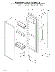 06 - Refrigerator Door Parts parts for Kitchenaid Refrigerator KSRD22FKBL03 from AppliancePartsPros.com
