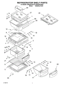 05 - Refrigerator Shelf Parts parts for Kitchenaid Refrigerator KSRB22FKSS03 from AppliancePartsPros.com