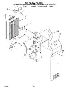 10 - Air Flow Parts parts for Kitchenaid Refrigerator KSRD22FKSS03 from AppliancePartsPros.com