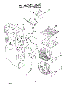 04 - Freezer Liner Parts parts for Kitchenaid Refrigerator KSRB22FKBL03 from AppliancePartsPros.com