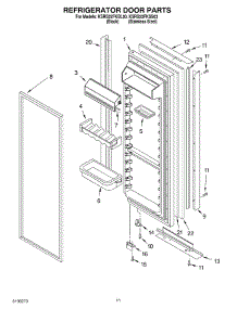 07 - Refrigerator Door Parts parts for Kitchenaid Refrigerator KSRB22FKBL03 from AppliancePartsPros.com