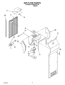 07 - Air Flow parts for Whirlpool Refrigerator 4KSRS25KLT00 from AppliancePartsPros.com