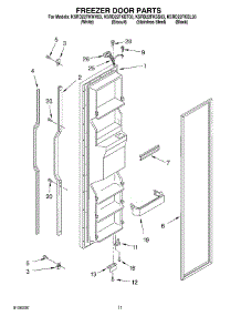 07 - Freezer Door Parts parts for Kitchenaid Refrigerator KSRD22FKBT03 from AppliancePartsPros.com