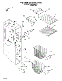 04 - Freezer Liner Parts parts for Kitchenaid Refrigerator KSRG25FKSS04 from AppliancePartsPros.com