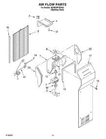 09 - Air Flow Parts parts for Kitchenaid Refrigerator KSRG25FKSS04 from AppliancePartsPros.com