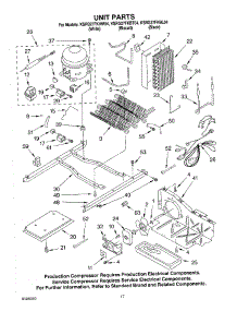 11 - Unit parts for Kitchenaid Refrigerator KSRG27FKBL04 from AppliancePartsPros.com